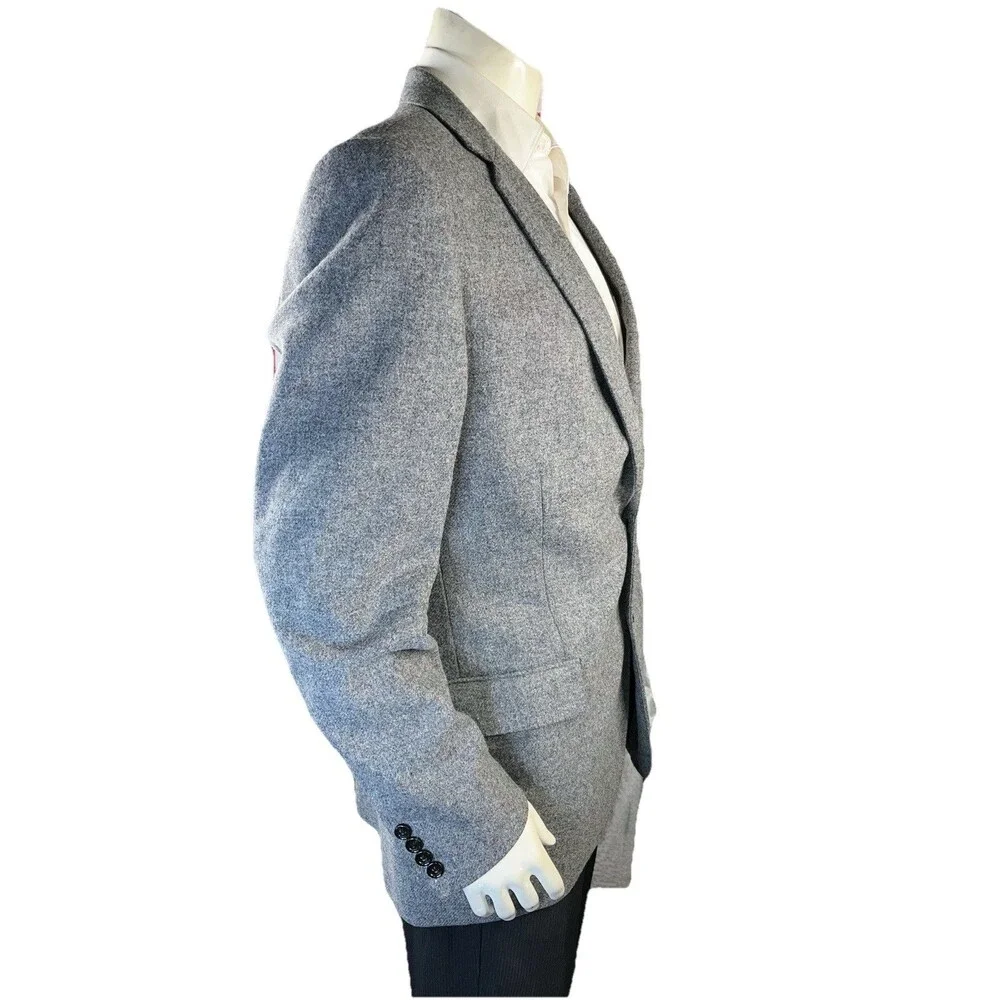 J Crew Ludlow Men 42L Authentic Yorkshire Tweed By Moon Gray Blazer 100% Wool